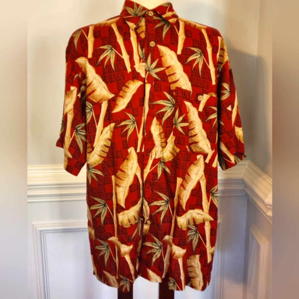 Vintage Y2K Hawaiian Shirt by Ron Chereskin 100% Rayon